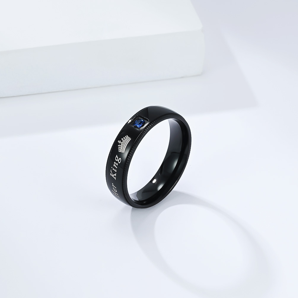 Partnerringe aus Titanstahl, König- und Königinnenschmuck, klassisch-modisch, geometrisch, Unisex-Jubiläumsring_voghion.com