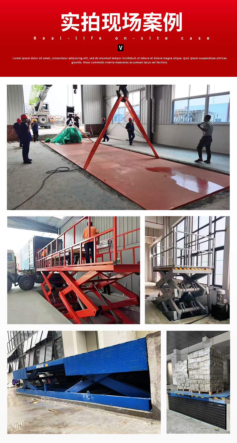 Heavy-duty, in-ground hydraulic lifting platform for workshop cargo handling, featuring a fixed scissor lift