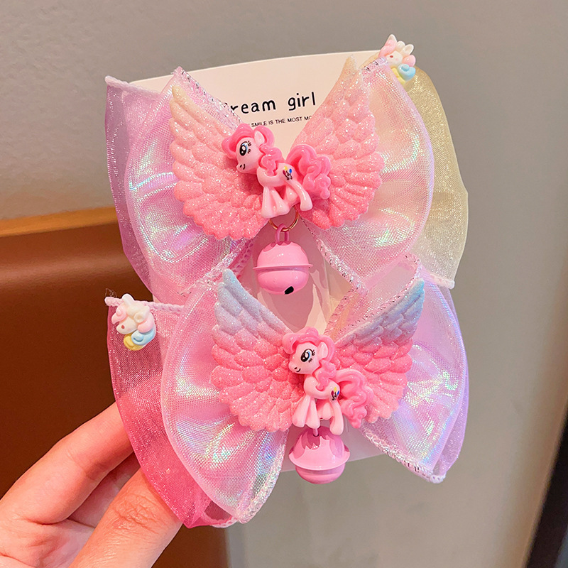 Nuevo clip de peludo para niños, accesorios para el cabello, tocado para niñas, horquilla, horquilla de lazo para bebé, pony, lindo
