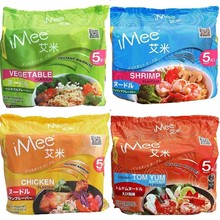 泰国iMee艾米袋面冬阴功虾味350g多种口味素食食品泡面方便速食