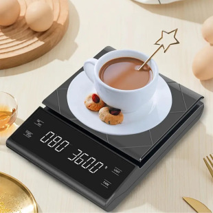 Coffee weighing hand punching multi-function bar electronic weighing scale with timer 3KG kitchen scale