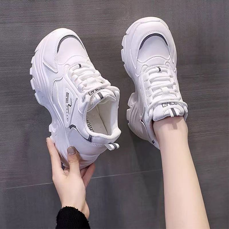 Zapatos de papá para mujeres 2025, nuevo otoño, altura interior, zapatos deportivos ligeros casuales de suela gruesa de alta calidad