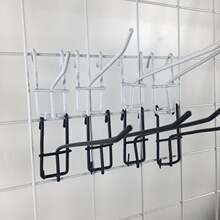 多规格白浸塑网钩网片网格挂钩夜市网勾厂家直销出口加粗网钩