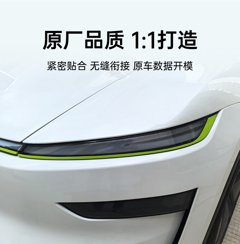 Suitable for the New Model 3/Y Headlight Sports-Style Decorative Strip Car Sticker, Headlight Color Change Protection Waterproof Film