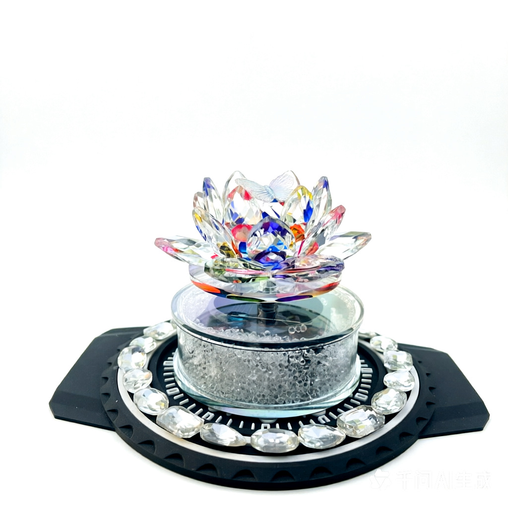 Direct sales from the manufacturer: cross-border crystal lotus craft items, home decorations, car perfume holders, jewelry, and creative ornaments