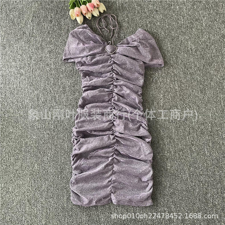 Comercio exterior SHEIN ropa de mujer miscelánea camiseta de chica caliente Shiny Top vestido sexy vestido suministro transfronterizo image 4