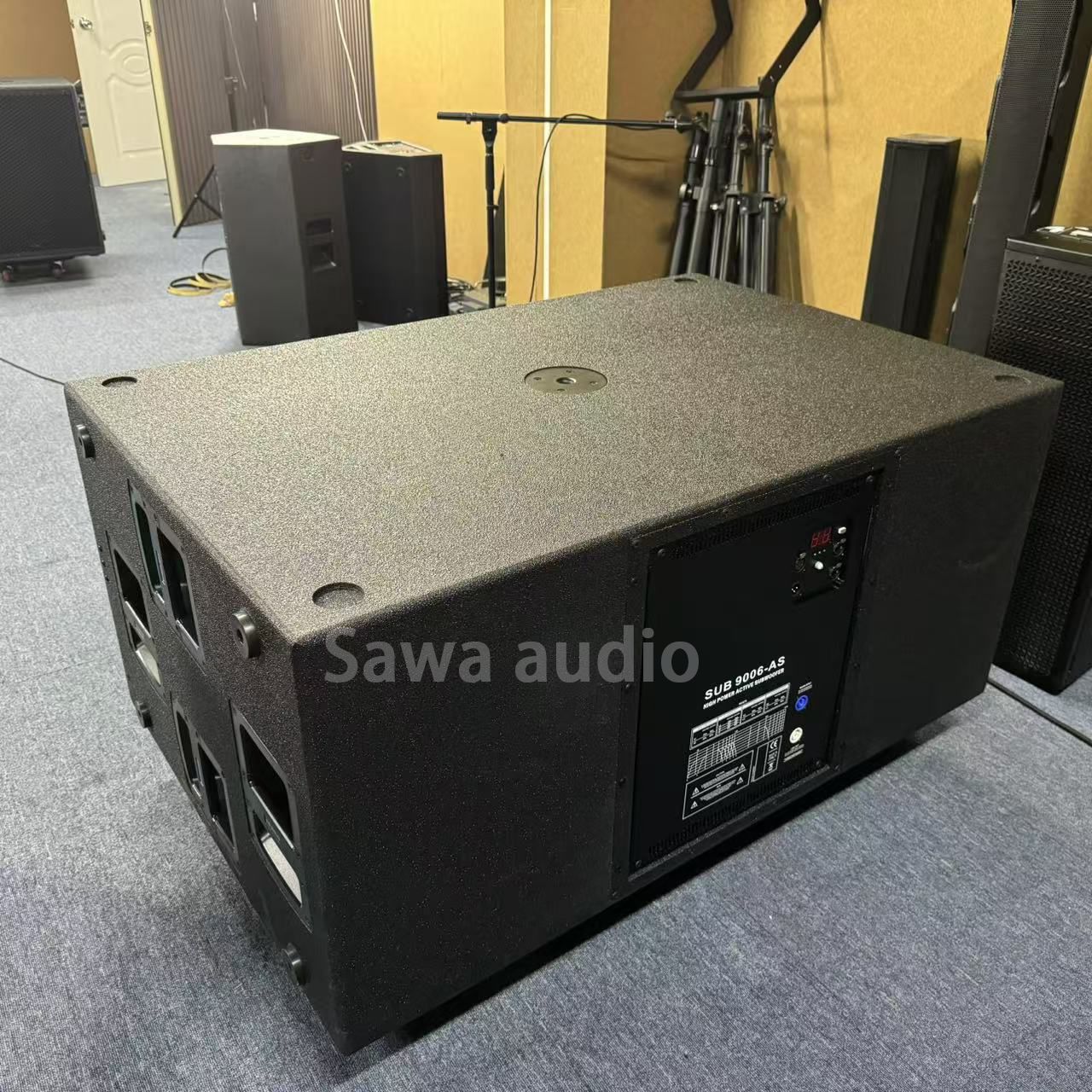 Doble 18 pulgadas alto nivel de presión sonora subwoofer fuerte sensación de choque al aire libre escenario concierto profesional de sonido de matriz de línea