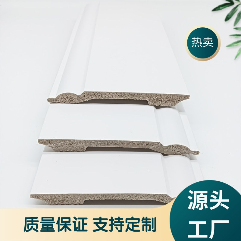 厂家直销PS装饰踢脚线檐口线 白色地脚线 14公分仿石膏线