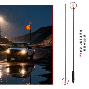 Pikap Yük Maşını üçün Reflektiv X Bayraqlı Off-Road Xəbərdarlıq Dirəyi