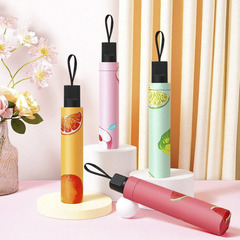 手動折りたたみかわいいフルーツ晴雨兼用傘ビニールサンシェード日焼け止め UV 傘卸売