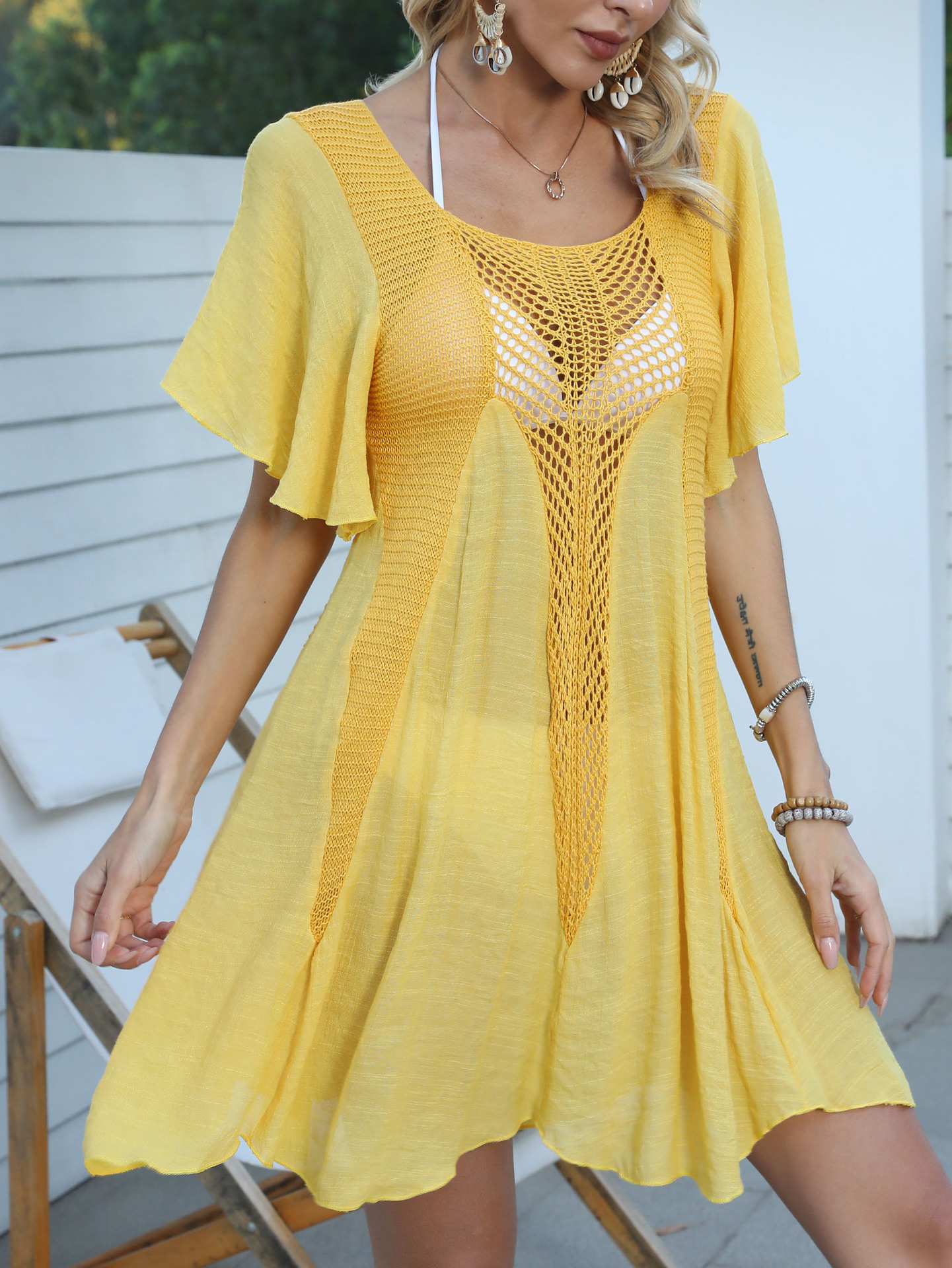 Women's Solid Color Beach Classic Style Cover Ups display picture 20