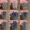 Silver needle, small design earrings, European style, trend of season, wholesale