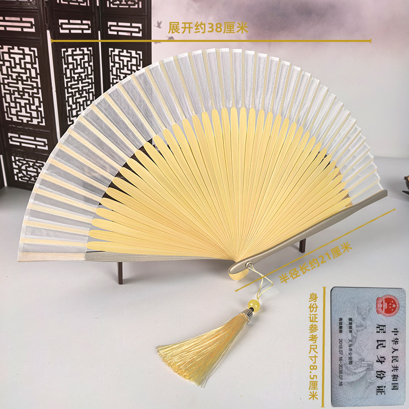 Ventilador antiguo ventilador plegable de verano chino chino cheongsam ventilador plegable de bambú artesanía ventilador pequeño ventilador de baile ventilador image 80