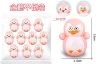 Fuchsia roly-poly doll, pinguin
