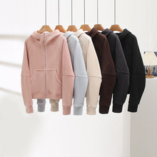 LU家同款！秋冬新款温暖减龄连帽修身显瘦小蛮腰摇粒绒防风外套女