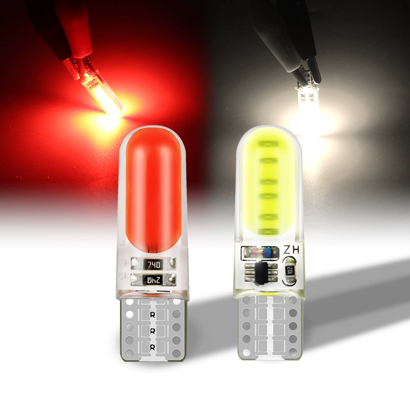 Трансграничный заводской светодиодный маленький силиконовый свет T10 COB 12SMD W5W автомобильный светодиодный индикатор ширины чтения номерной лампы