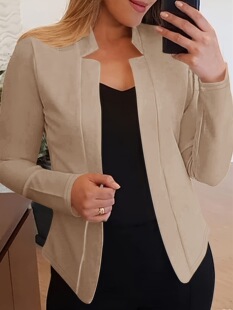 H 15571 Solid Color Twill Blazer Jacket ��ɫС���b ���l