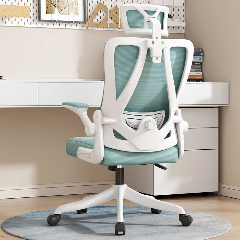Silla de oficina soporte de cintura 4D soporte de cintura Oficina larga sentado no cansado Silla de computadora ergonómica Flip apoyabrazos 259-1