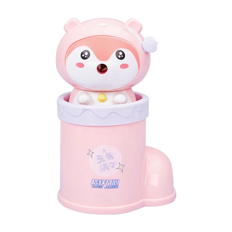 Feliz 7622 usando botas Little Fox sacapuntas creativa papelería combinación traje de dibujos animados lápiz sacapuntas práctico titular la pluma