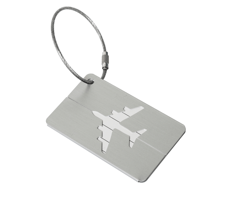 Viajar al extranjero, avión, aleación de aluminio, etiqueta de equipaje, equipaje, tarjeta de embarque, tarjeta de envío de metal