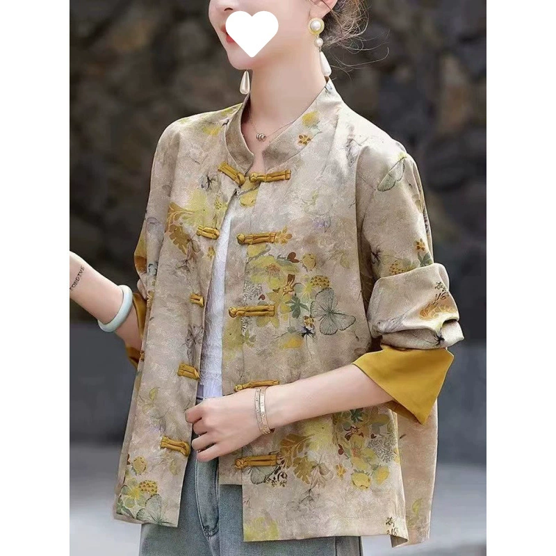 Новая женская одежда, новые китайские топы, костюмы Тан, женские топы в китайском стиле.