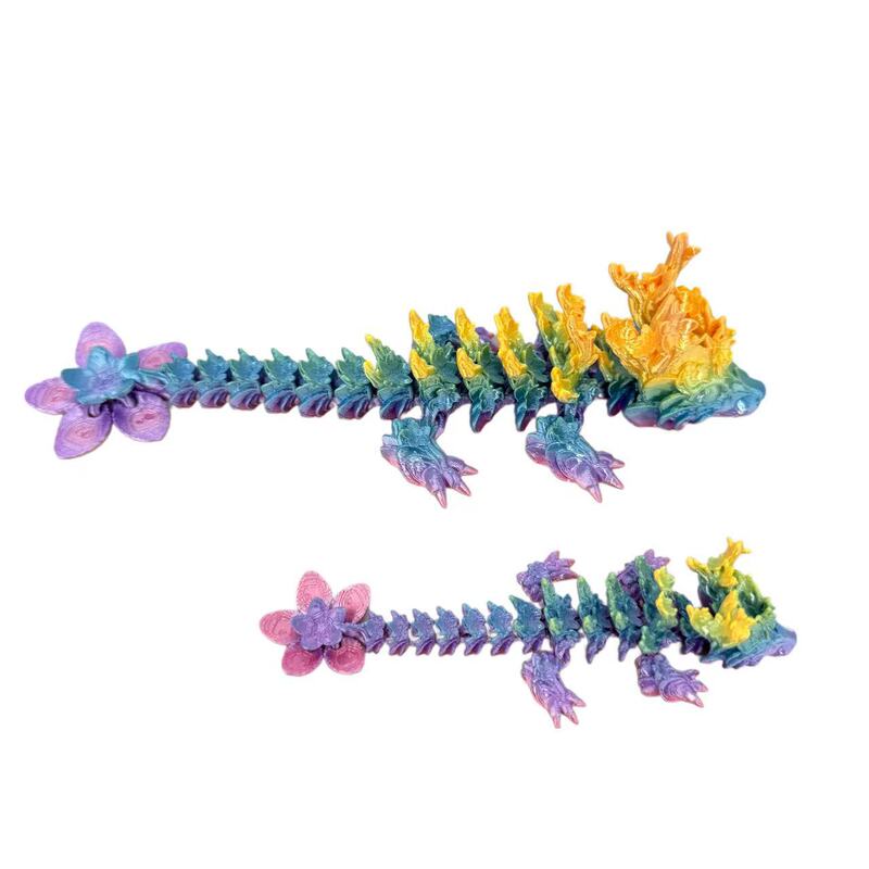3d打印新款樱花龙手办体彩虹全身关节可动摆件创意纪念生日礼物|undefined