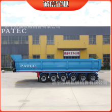 跨境销售东南亚后翻半挂自卸车4轴前2轴提升重型自卸卡空气悬架