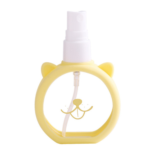 Creative new fashion cartoon cat spray bottle lotion filling fine spray bottle cute silicone sleeve perfume spray bottle