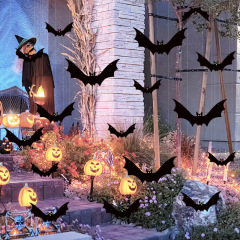 ハロウィン吊り下げコウモリ ハロウィンデコレーション カスタムハロウィン飛行コウモリ 光る目付き