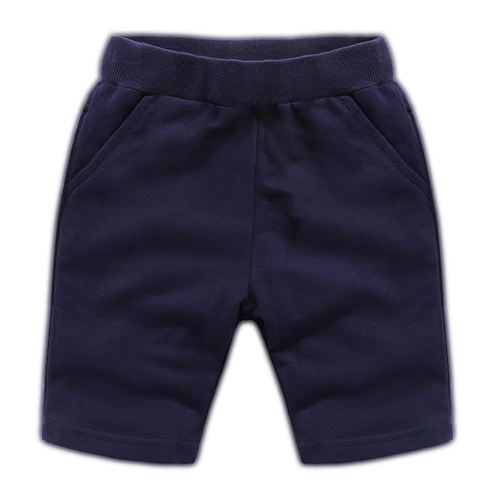 Mikun Children's Clothing Pure Cotton Shorts Summer New Arrival Korean Style Casual Belted Five-Finger Pants Solid Color Knitted Children's Mid-Thigh Pants
