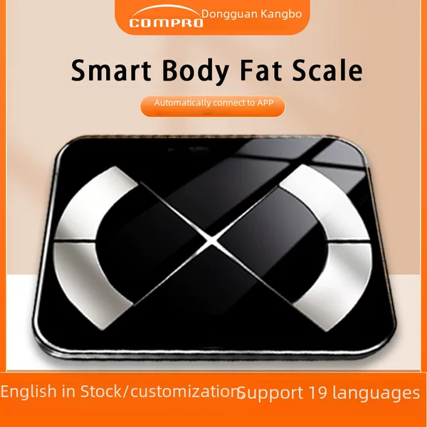 Cross-Border English Bluetooth Body Fat Scale Smart Body Weight Scale Body Fat Scale Human Body Scale Rechargeable Electronic Scale Simple