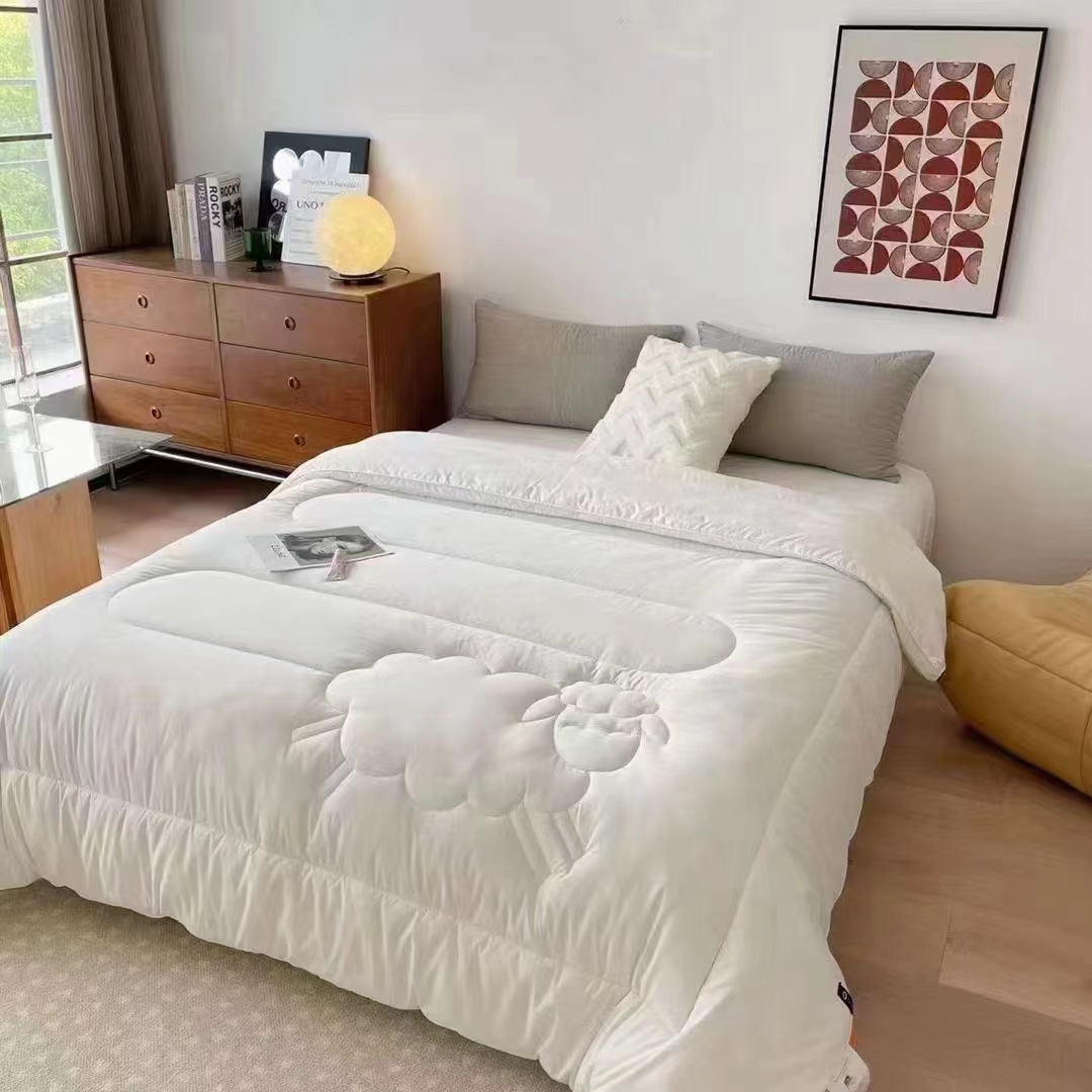 Import winter keep warm cashmere solid color duvet