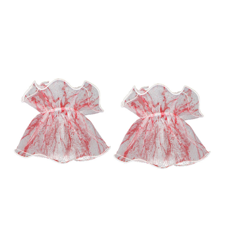 Halloween nuevo horrendo sangre clip de pelo mano mano hueso ojo malla roja brazalete set de baile vestido