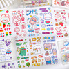 Cartoon transparent sticker, waterproof cute glass, decorations with glass, no trace