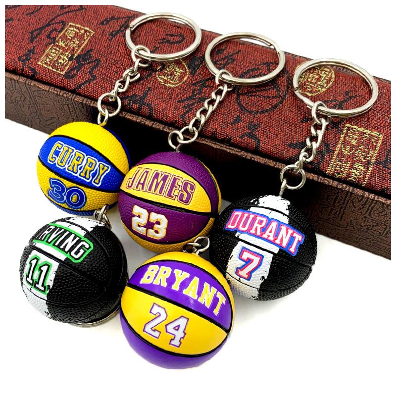 Star Kobe James Curry Basketball Model Keychain Owen Harden Durant Fan Pendant Keychain