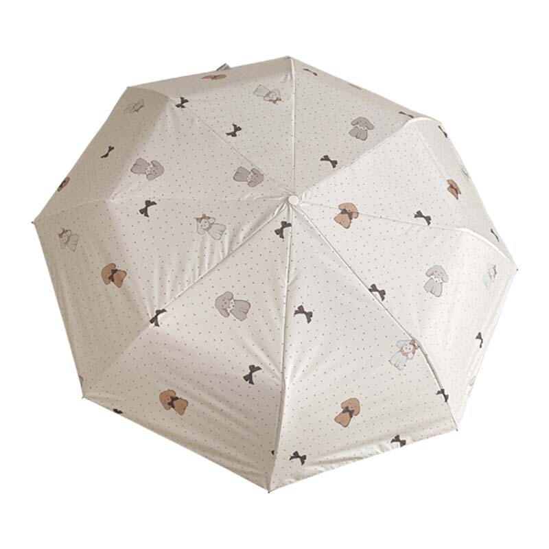 Ins風子犬折り畳み傘女晴雨両用かわいい全自動日よけ日焼け止め紫外線防止日傘|undefined