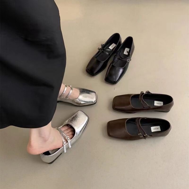 Elegant 2026 dress paired with evening breeze spring Mary Jane women's shoes, flat shoes, new French-style soft-soled women's shoes Elegant 2026 dress paired with evening breeze spring Mary Jane women's shoes, flat shoes, new French-style soft-soled women's shoes