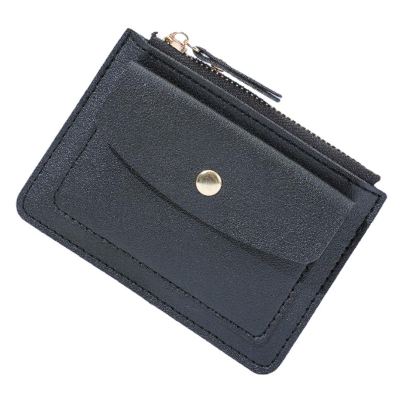 2023 Factory Supplies New Multi-Functional Card Holder Wall Zipper Coin Purse Multi-Card Slot Cross-Border Ins Leather Pu