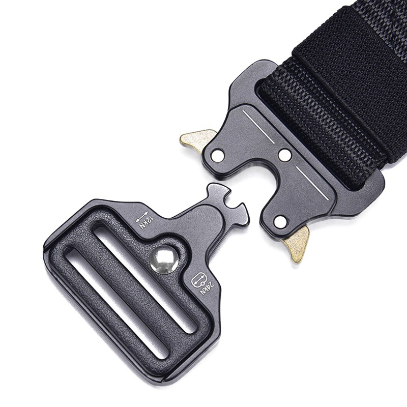 Cinturón táctico de los hombres Cobra función hebilla de nylon al aire libre cinturón de aleación hebilla de los hombres de lona overoles cinturón