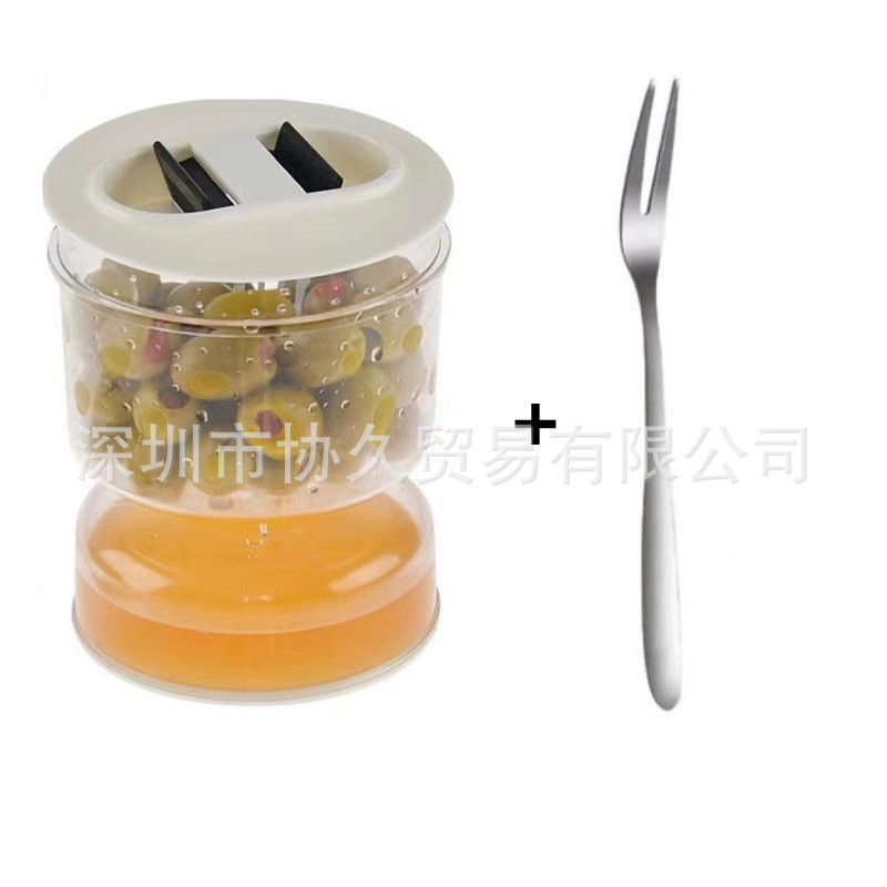 Pickle Jar húmedo y seco taza de separación de verduras en escabeche Jar de vidrio de arena de verduras en escabeche Jar jugo de separación de alimentos filtro de agua de separación
