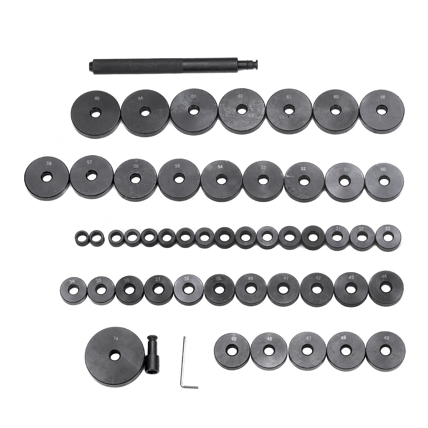 52-piece coche Peilin herramienta de desmontaje Sello de aceite Kit de desmontaje conjunto buje desmontaje Hub rodamiento herramienta de instalación