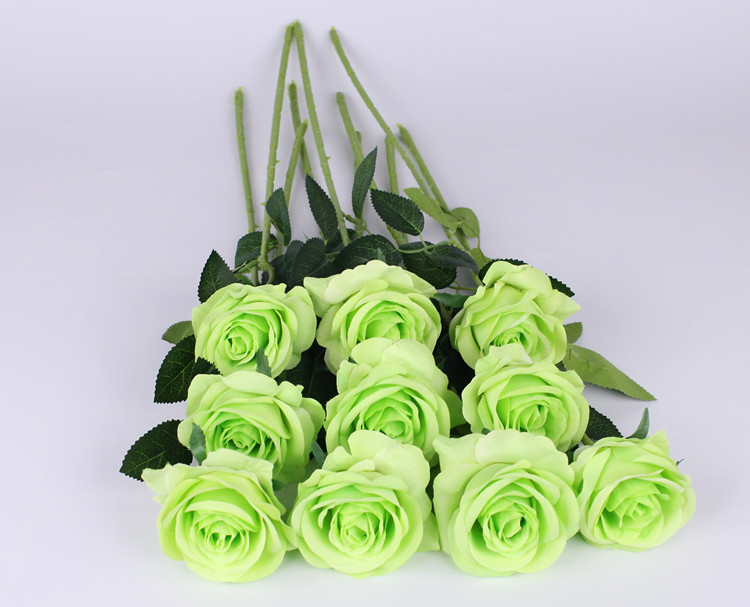 Simulato rosa singola falsa rosa casa, soggiorno, tavolo da pranzo, decorazione, simulazione di fiori di seta di fiori artificiali_voghion.com