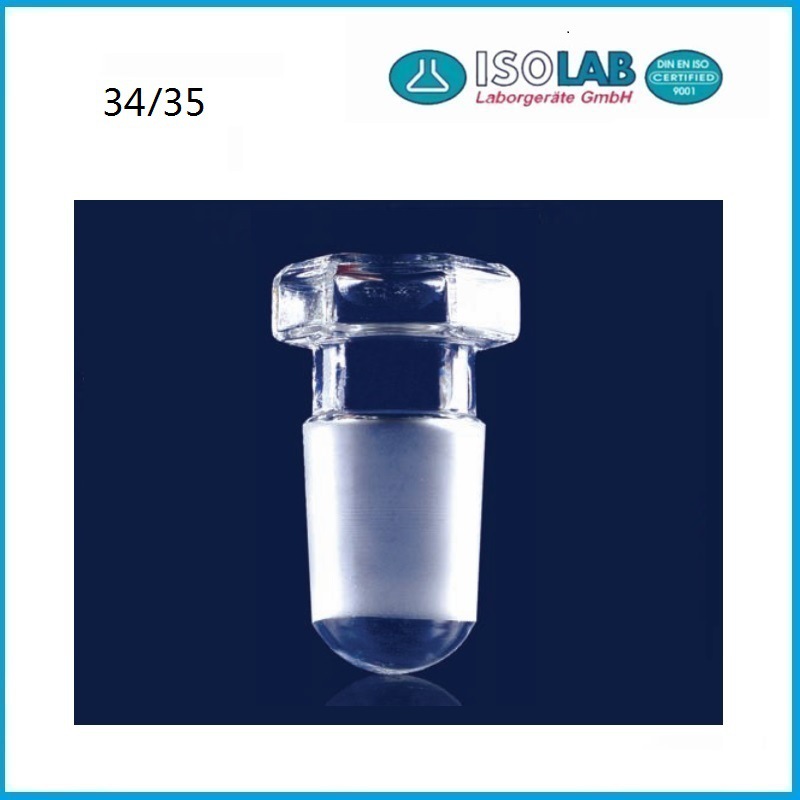 NS34/35 六角形透明玻璃瓶塞 051.03.007 ISOLAB品牌