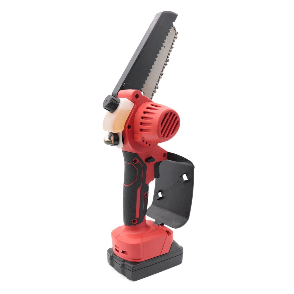 Sierra eléctrica portátil recargable Feihu 21V, nuevo modelo transfronterizo, con batería de litio, tipo botella de aceite de 4 pulgadas, para poda doméstica, de una sola mano.