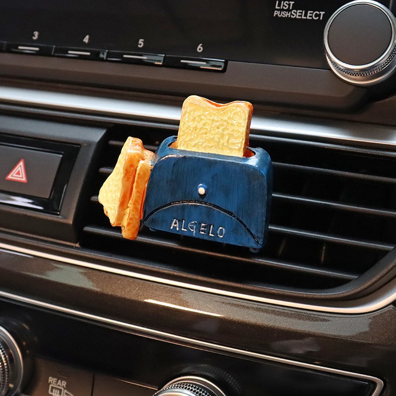 Clip de perfume de salida de aire de coche creativo 3d comida salida de aire tridimensional máquina de pan perfume decoración de coche