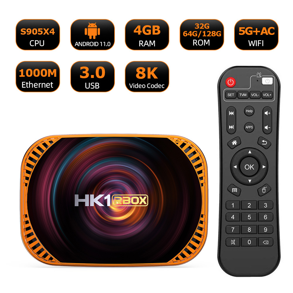 HK1 BOX 机顶盒 S905X3 安卓9.0 TV BOX 网络播放器双频 WIFI+BT详情6