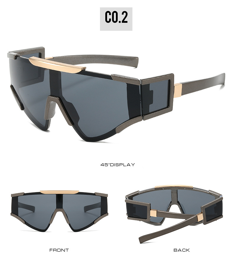 Modern Style Geometric Pc Special-shaped Mirror Full Frame Sports Sunglasses display picture 3