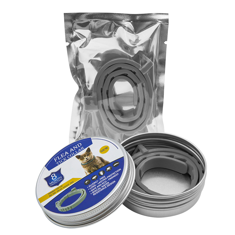 고양이 스타일 그레이 실리콘 칼라