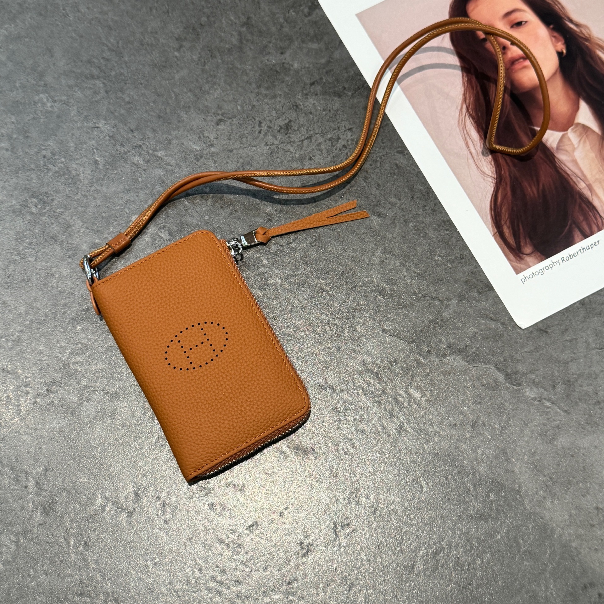 고급 브라운-라이치 패턴(가죽)