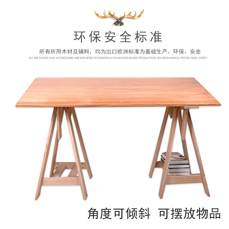实木升降桌腿实木桌架桌腿办公桌脚绘图桌架桌腿摄影桌架直销